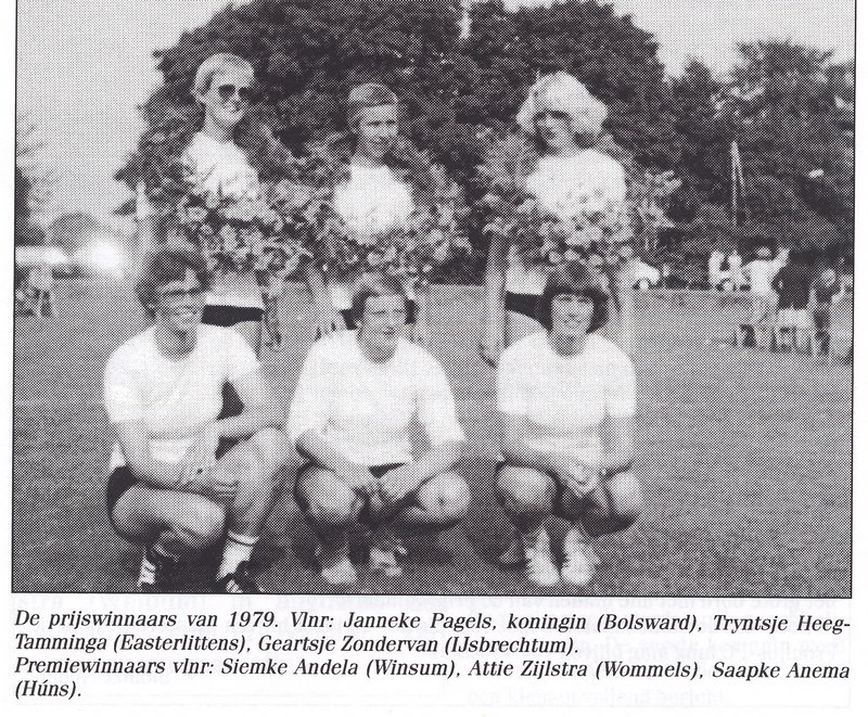 Prijwinnaars van 1979 met Janneke Pagels,Tryntsje Heeg-Tamminga (midden bovenin) en Geartsje Zondervan