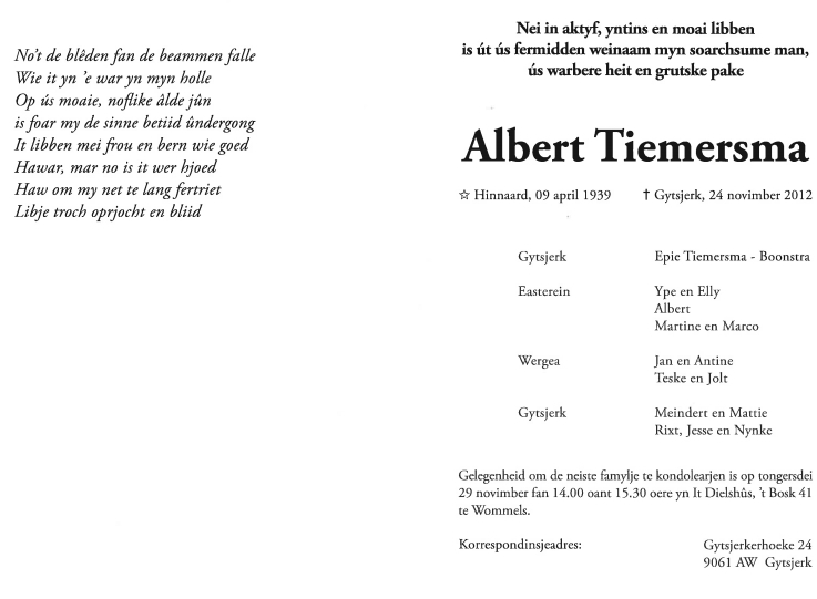 Overlijdensbericht Albert Tiemersma_001