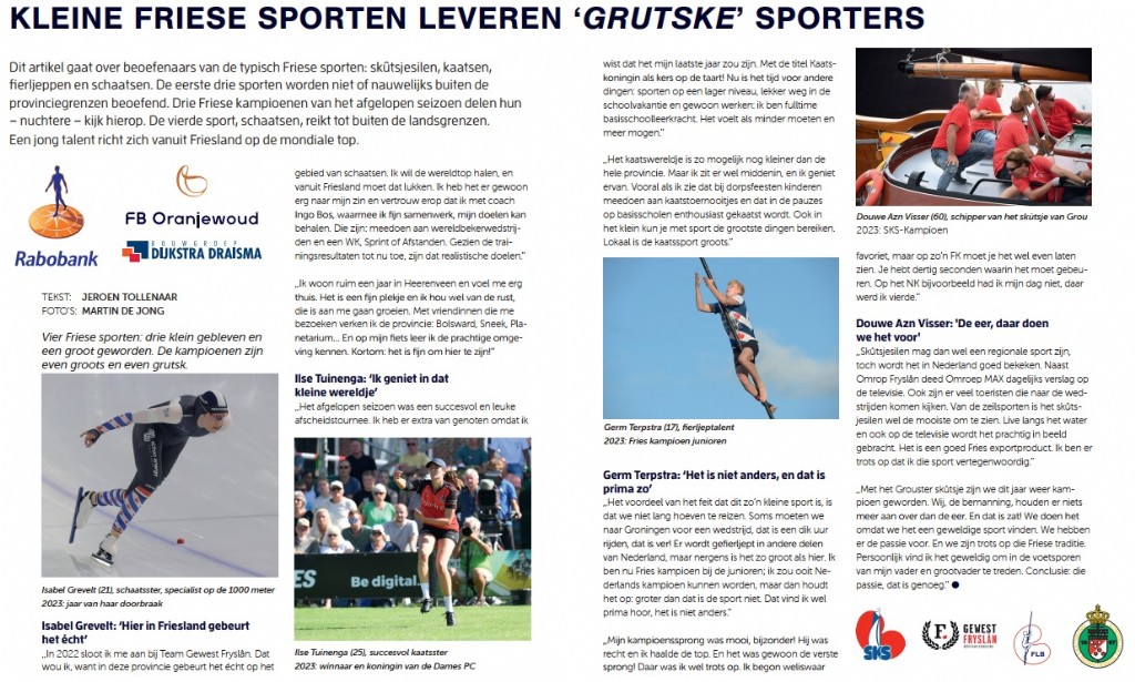 Artikel Fryske sporten - klik op de afbeelding 