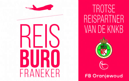Reisburo Franeker met logo KNKB en Oranjewoud 150 mm